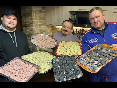 Видео: Посмотрите что творит этот Сибиряк из СССР. Налепили 300 пельменей за раз