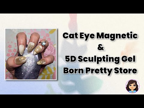 Видео: Необычный дизайн ногтей с магнитным и 5D-моделирующим гелем «кошачий глаз» @bornprettyofficial