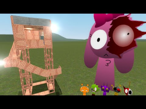 Видео: Scary Sprunki Nightmare против башен в Garry's Mod