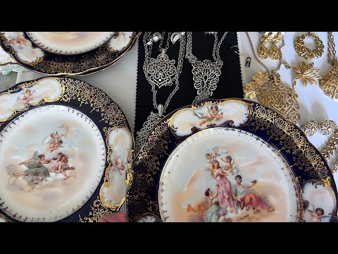 Видео: Trifari- часть 2. Антикварные.тарелочки. Victoria Carlsbad Austria. #trifari #jewelry 