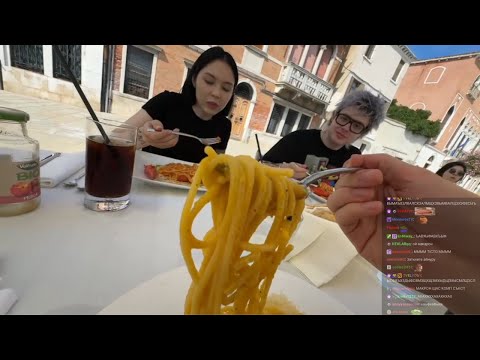 Видео: ЛЕХА, ЭВЕЛОН И ДИАНА КУШАЮТ В РЕСТОРАНЕ ВЕНЕЦИИ (dangerlyoha, evelone2004, dianarice)