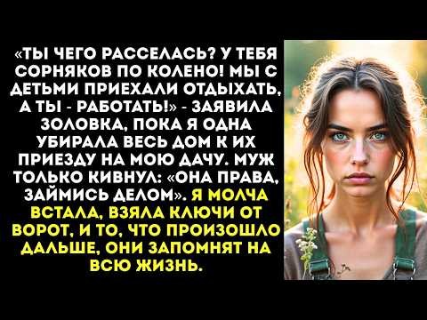 Видео: «Ты тут для работы а не для отдыха! Мы приехали шашлыки есть а ты  грядки полоть!» — заявила золовка