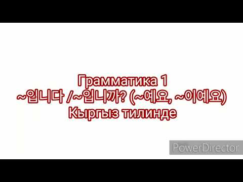 Видео: Грамматика #1 ~입니다 / ~입니까? (Корей тили) кыргызча......