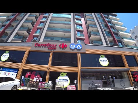 Видео: Мерсин. Открылся новый магазин CarrefourSA в районе Соли, идём смотреть ассортимент.
