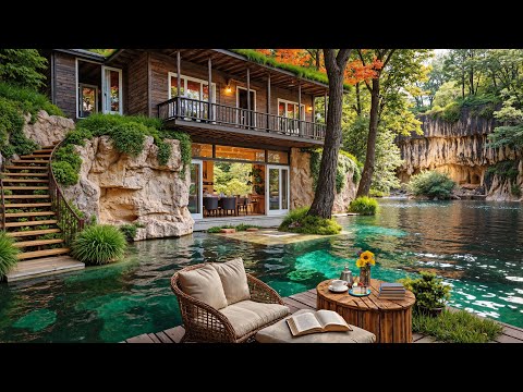 Видео: Спокойный джаз в домике у озера с расслабляющими звуками природы ☕ Мягкие кофейные вибрации