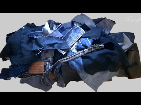 Видео: Старые джинсы перерождаются в красивую эко-сумку!