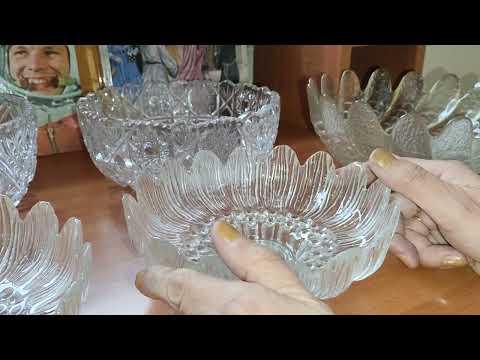Видео: Фарфор и посуда эпохи СССР. Фамильная коллекция посуды. Изделия из толстостенного хрусталя.
