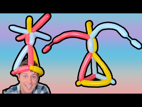 Видео: ШЛЯПЫ из воздушных шаров! Шляпы в виде шута и пропеллера — мастер-класс по кручению шариков (как ...