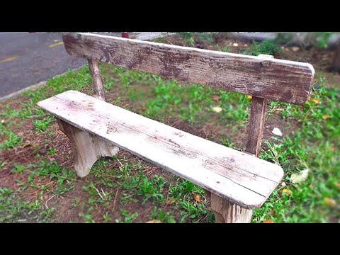 Видео: Реставрация небольшой садовой скамейки.