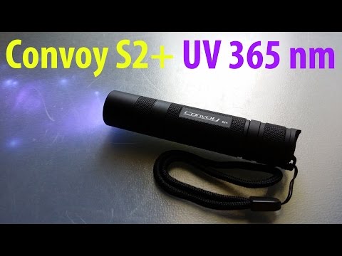 Видео: Convoy S2+ UV 365 nm. Качественный УФ фонарь