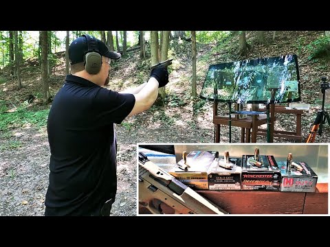 Видео: Какие патроны 9 мм+P Duty лучше? Тест на лобовое стекло: Gold Dot, HST, Defender и Critical Duty