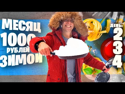 Видео: МЕСЯЦ НА 1000 рублей ЗИМОЙ ❄ ДЕНЬ 2, 3, 4 🤔 Чипсы из куриной кожи / Оператор мусора Серега