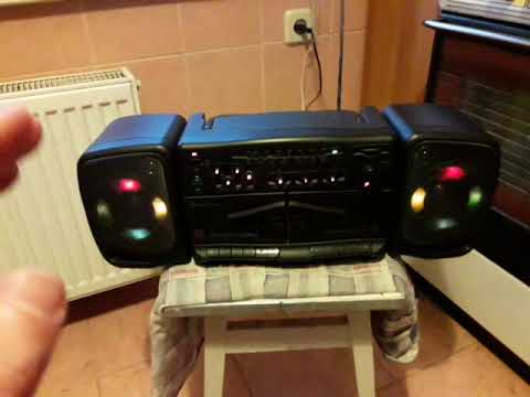 Видео: First 379 double cassette deck, stereo radio. Двухкассетная магнитола из девяностых. Слушаем музыку