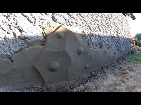 Видео: как  можно  сделать  цоколь  дома  в  виде  кузнечной  ковки.  сделанной  из  арт  бетона.