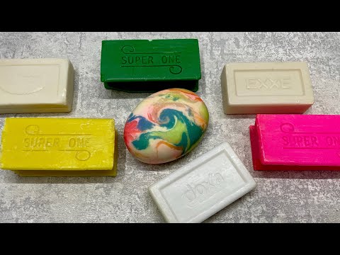 Видео: Dry soap cutting 💛💚💖🤍/ Сухие мыльные кирпичики / ASMR