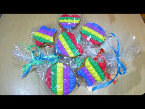 Видео: Пряник POP IT / Сладкая ИГРУШКА  \Роспись пряников глазурью /Olya konditer