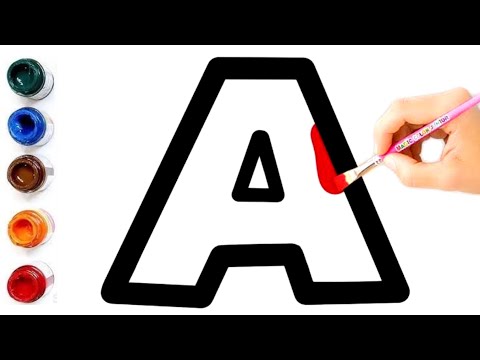 Видео: Как научиться рисовать и раскрашивать буквы от А до Я для детей / Простое пошаговое руководство п...