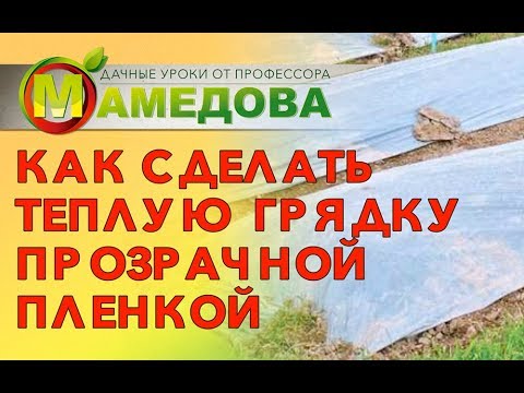 Видео: Как сделать теплую грядку прозрачной пленкой.