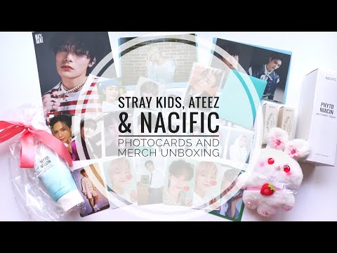 Видео: STRAY KIDS, ATEEZ & NACIFIC photocards and merch unboxing | распаковка фотокарт Стрей Кидс и Эйтиз