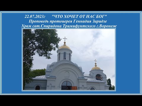 Видео: 22.07.2023г  "Что хочет от нас Бог" Проповедь протоиерея Геннадия Заридзе