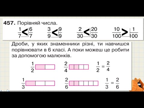 Видео: Порівнюємо дроби з однаковими та різними знаменниками | 4 клас нуш