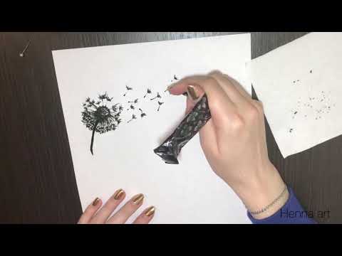 Видео: Мастер-класс по росписи хной | Легкие рисунки хной | ПОДПИШИСЬ