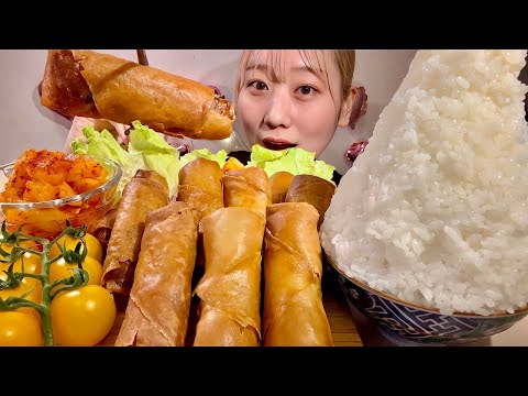 Видео: ASMR Спринг-ролл【русские субтитры】【Mukbang/ Eating Sounds】