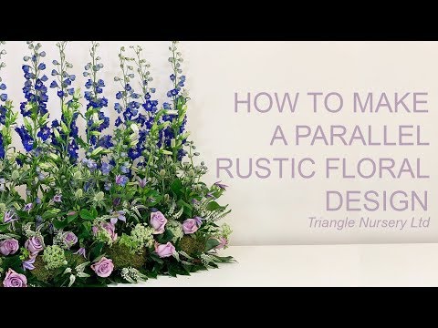 Видео: Как создать параллельную композицию в деревенском стиле для мероприятия — Цветы оптом в Великобри...