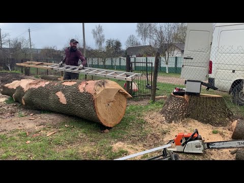Видео: Logs to Lumber: Alaskan Chainsaw Milling/Из бревна в слэбы