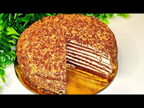 Видео: БЫСТРЫЙ и БОЛЬШОЙ торт на сковороде! Мой ФАВОРИТ! Бесподобно вкусно и ОЧЕНЬ просто.