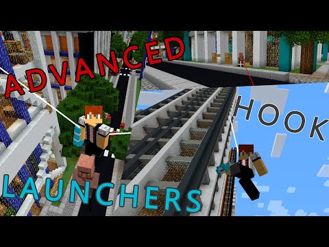 Видео: Крюки и гарпуны | Обзор мода Advanced hook launchers | Minecraft 1.12.2