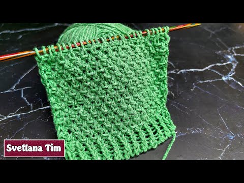 Видео: Узор РИС С НАКИДОМ - вяжется очень просто!!! Вязание спицами УЗОРЫ для кардигана, джемпера и свитера