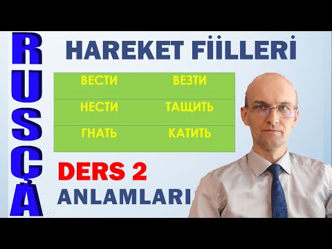 Видео: HAREKET FİİLLERİ Вести, везти, нести, тащить, гнать, катить - anlamları açıklanıyor