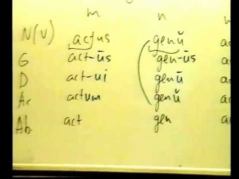 Видео: Восьмой урок латинского. 4 склонение.avi