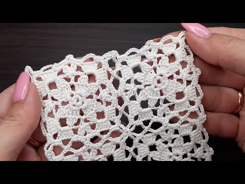 Видео: АЖУРНЫЙ КВАДРАТНЫЙ МОТИВ вязание крючком мастер-класс How to Crochet for Beginners