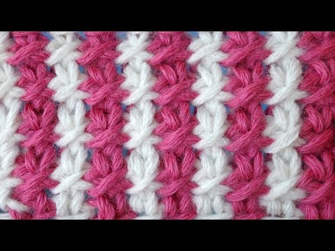 Видео: Tunisian crochet pattern   Узор тунисского вязания 17