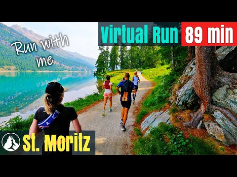Видео: 2022 St. Moritz Alpen Wunderland | Видео о беге на беговой дорожке | Виртуальный забег #29 Швейцария