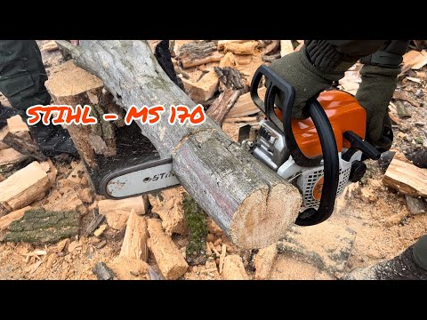 Видео: Бензопила STIHL - MS 170 в роботі !!