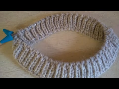 Видео: Полая (патентная) резинка спицами по кругу. МК.