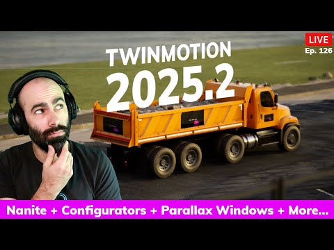 Видео: В ПРЯМОМ ЭФИРЕ: Новые функции Twinmotion 2025.2 — Nanite, конфигураторы, анимация и многое другое