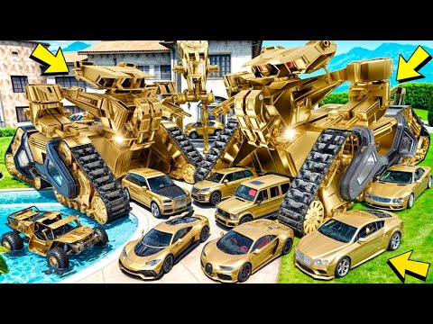 Видео: УГНАЛ КУЧУ ЗОЛОТЫХ ЧИТ ТАЧЕК У МАЖОРА В GTA 5! БИТВА ВОРОВ В ГТА 5 ОНЛАЙН!