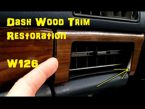 Видео: Mercedes 300SD W126 - Реставрация деревянной отделки - Правый угол панели приборов