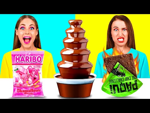 Видео: Шоколадный Фонтан Челлендж | Битвы с Едой c Fun Tun