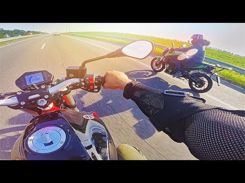 Видео: ГОНКА BAJAJ DOMINAR 400 vs BENELLI TNT302S