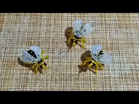 Видео: Бисероплетение. Рукоделие. Мастер класс.  Пчела из бисера. Часть 2 .Пошаговый МК.Bee from beads DIY