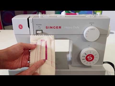 Видео: Singer 4411 Heavy Duty 10 Выбор стежков, длины и ширины стежка