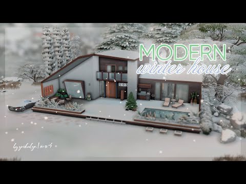 Видео: Современный зимний дом 🏠 | Строительство | The Sims 4 | Speed Build | No CC