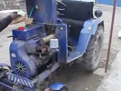 Видео: самодельный минитрактор2 кулибинец
