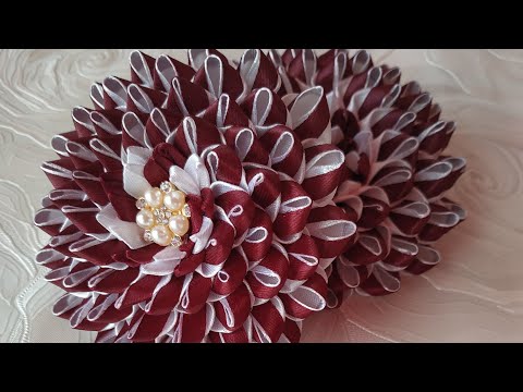 Видео: Пышные банты из атласной ленты 2,5см