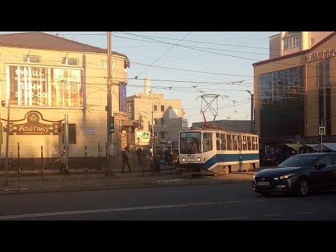 Видео: Трамвай №4 (Смоленск). Улица П. Алексеева - Ситники